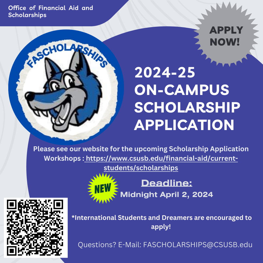 OnCampus Scholarships Office of Financial Aid & Scholarships CSUSB